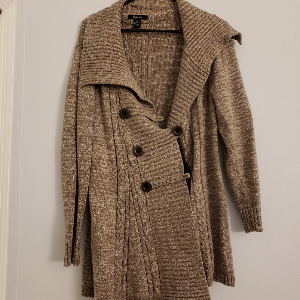3 button sweater